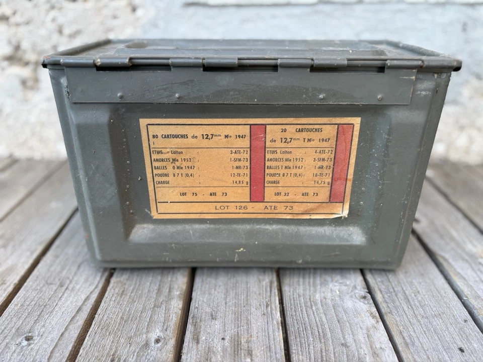 Ancienne Caisse Militaire À Munition Collection Déco Jeep Rangement Matériel - Photo 3/4