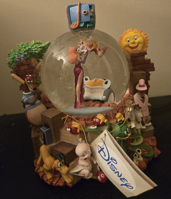 Disney Who Framed Roger Rabbit Snow Globe Music Box Jessica Rabbit Original Box