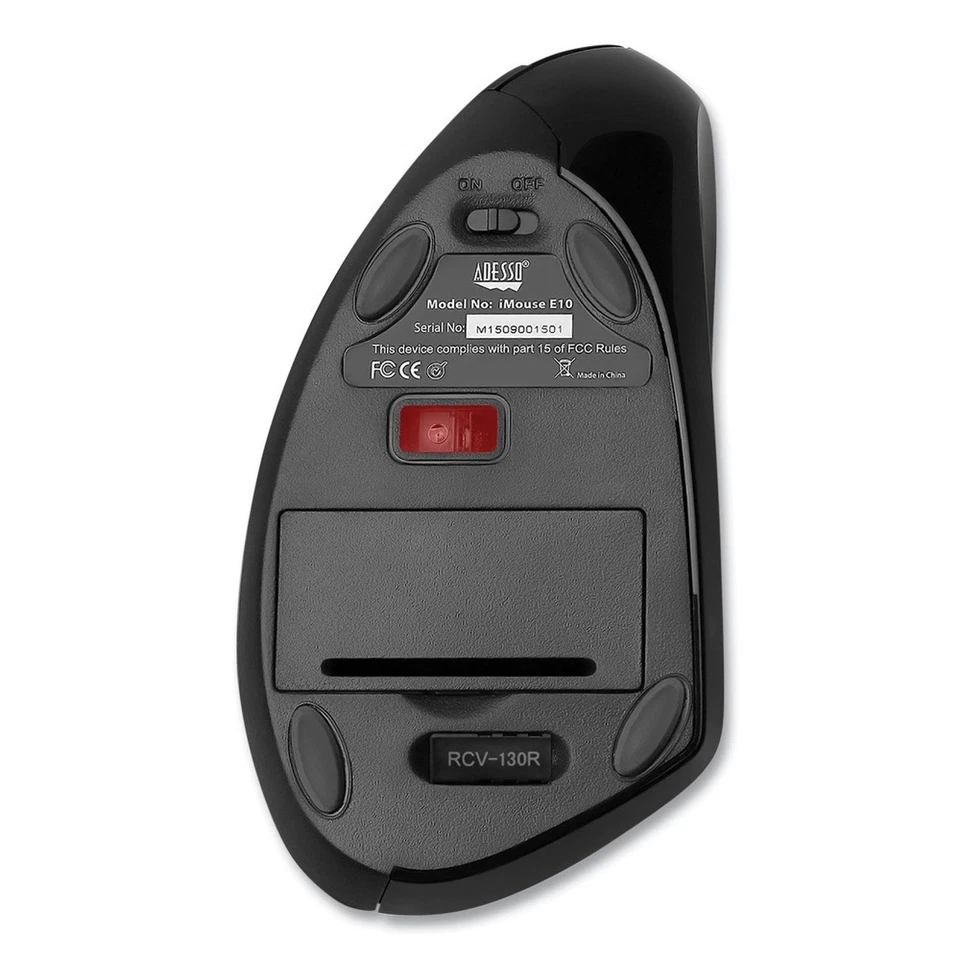 Adesso IMOUSEE10 Right Hand Wireless Vertical Ergonomic USB Mouse - Black New - Image 4 of 4