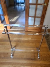 Art Deco MCM Lucite & Nickel Freestanding Tow...