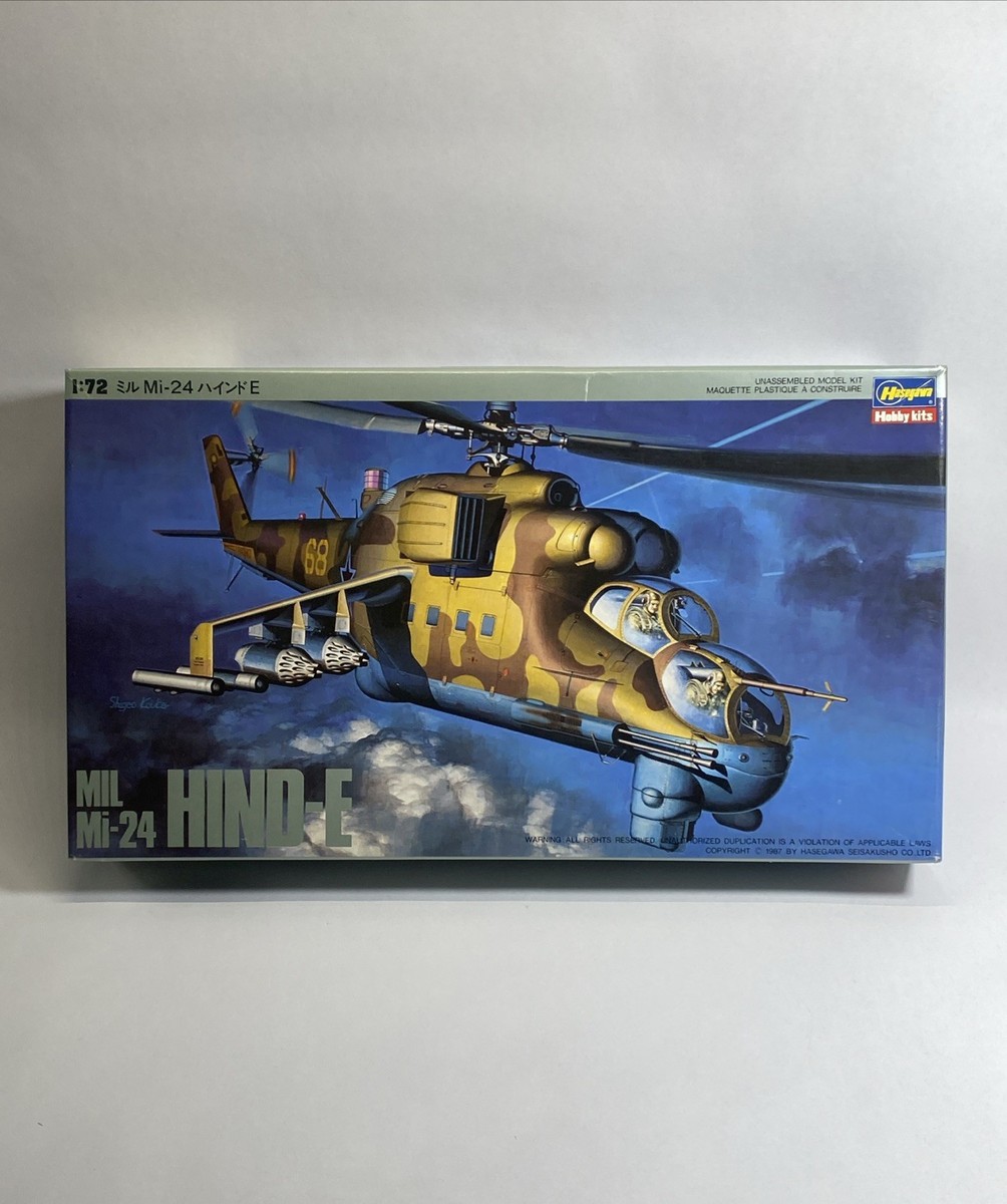 Hasegawa.MIL Mi-24 HIND-E.Soviet Assault Helicopter.1/72 Scale.Kit