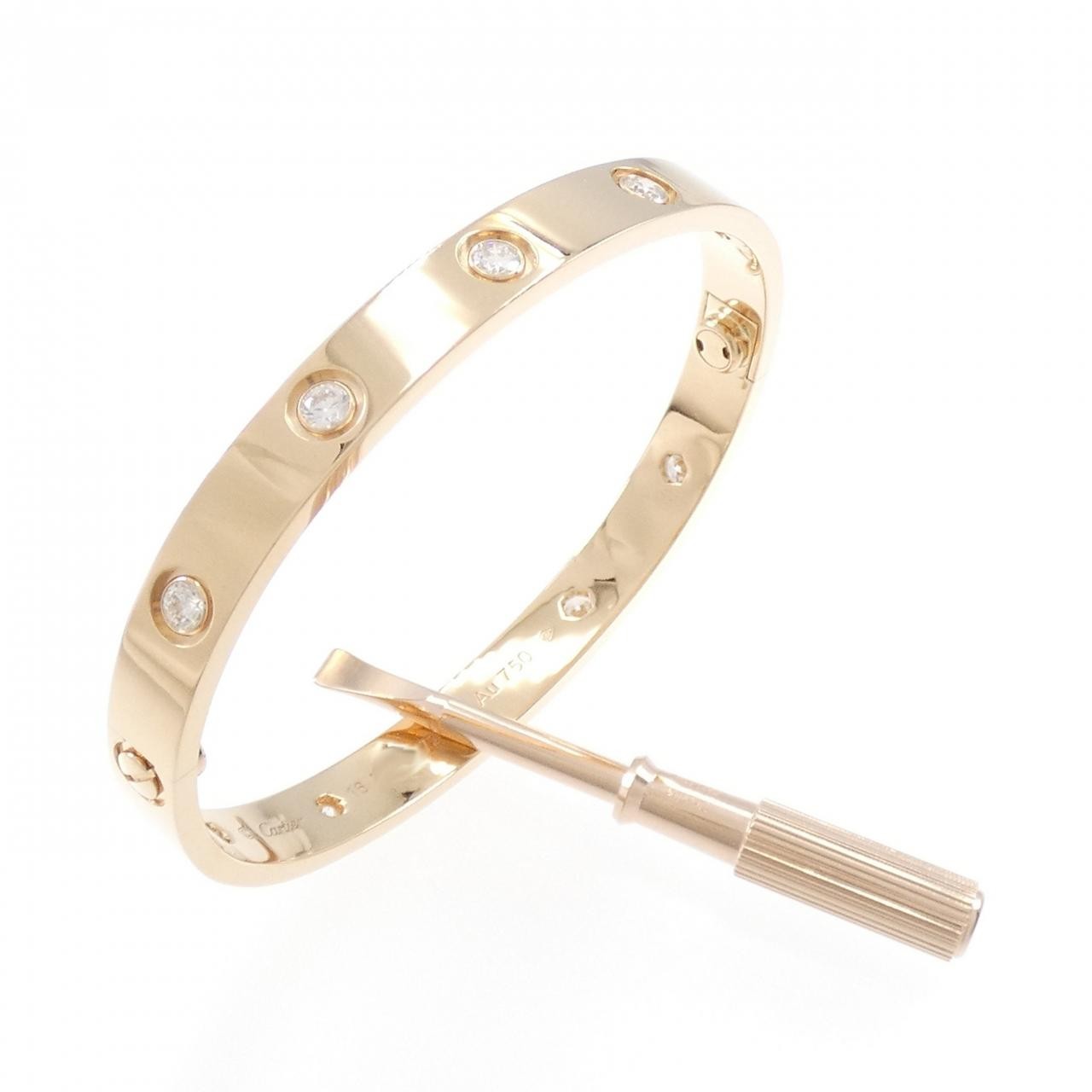 Authentic Cartier Love Bracelet 10P Diamond Model 270-004-084-5651