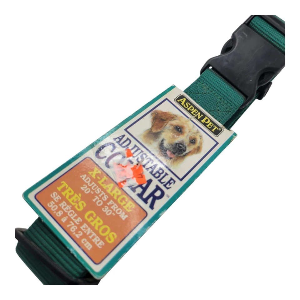 Aspen Pet Collar Ajustable 20-30" 1 1/2" Verde Oscuro 05173 508-762mmX38mm Foto 2 de 4