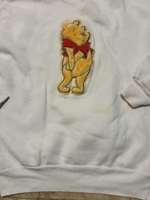Vintage Winnie the Pooh White Sweatshirt Medium Decent Condition Stain