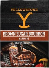 Yellowstone Brown Sugar Bourbon Marinade, 1.25 Ounce (Pack of 12)