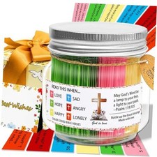 Large Bible Verse Jar - 120 Inspirational Bible Verses for Christian Gifts