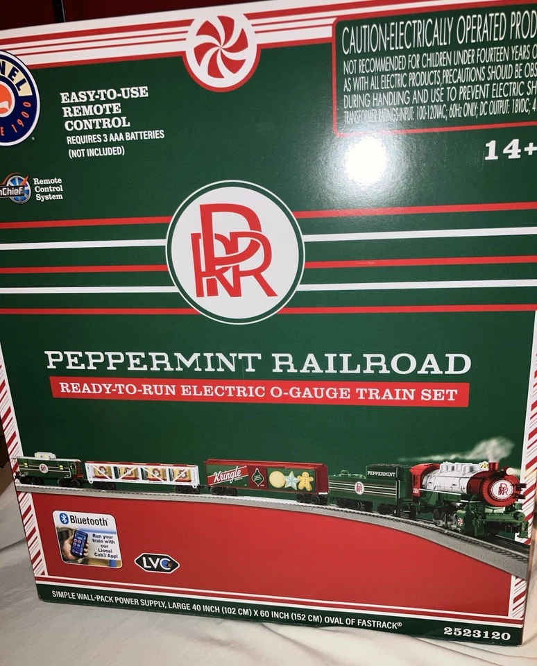 Lionel 2523120 LC Christmas Peppermint RR Train Set LVC O 027 MIB New 2025 Seal - Image 4 of 4