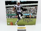 Rob Gronkowski SIGNED New England Patriots 8x10 Photo PC COA NFL 4x SB CHAMP