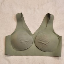 New Evelyn  Bobbie The Evelyn Bra Small S Olive Green Wireless Comfort Seamless