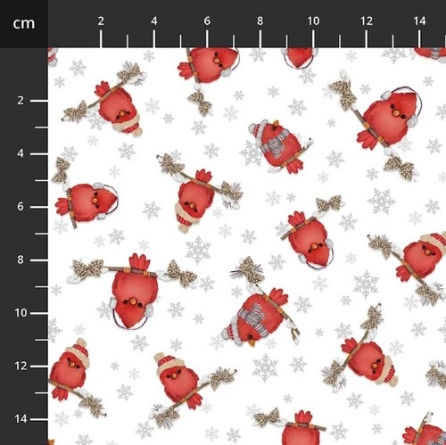 Fat Quarter Henry Glass Pinecone Ridge Lodge Bird Hat Christmas Cotton Fabric
