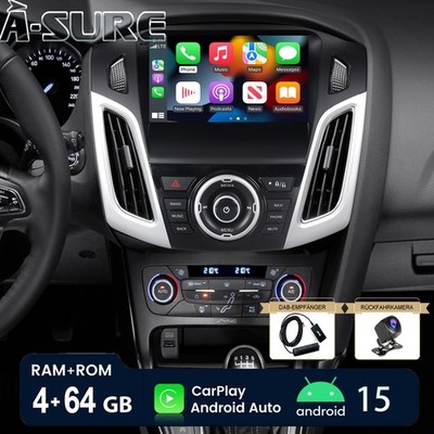 DAB+ KAM+ 4+64G Für Ford Focus III MK3 2011-2019 Autoradio Carplay GPS NAVI SWC
