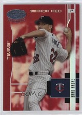 2003 Leaf Certified Materials Mirror Red /100 Brad Radke #103 1u6