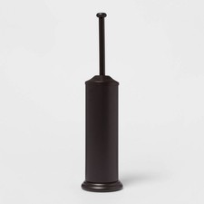 Metal Oil Rubbed Toilet Brush And Holder Set Bronze - Steel Construction