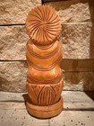 Hand Carved Wooden Buddha Seated on Lotus Flower Statue 6.25" Tall — photo 4