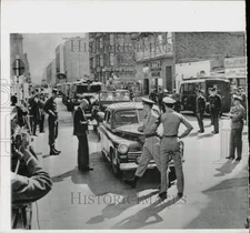 1962 Press Photo Western Allies halt a Soviet guard convoy in Berlin, Germany