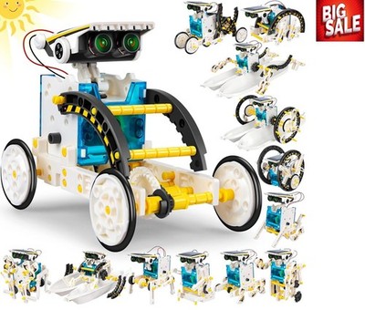 STEM 13-in-1 Solar Power Robots Creation Toy,Educational Experiment DIY Robotics