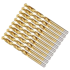 METALLIXITY Drill Bit 15/64 10Pcs, 4241 High-Speed Steel Straight Shank Titan...