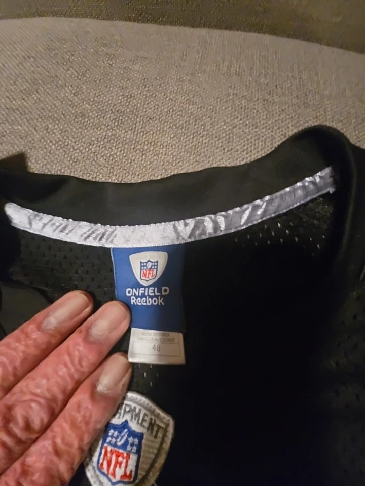 Camiseta deportiva Pittsburgh Steelers #92 James Harrison Reebok On Field NFL talla 48 negra Foto 4 de 4