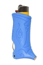 Toker Poker Lighter Sleeve Smoking Tool Bic Hemp Plastic Blue Color Cover