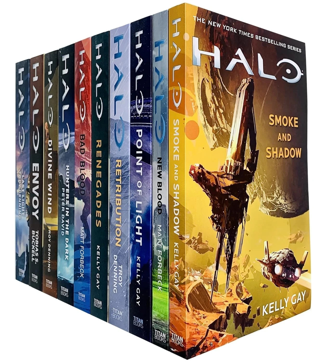 Halo Collection 10 Books Set New Blood, Hunters in the Dark, Last Light, Envoy