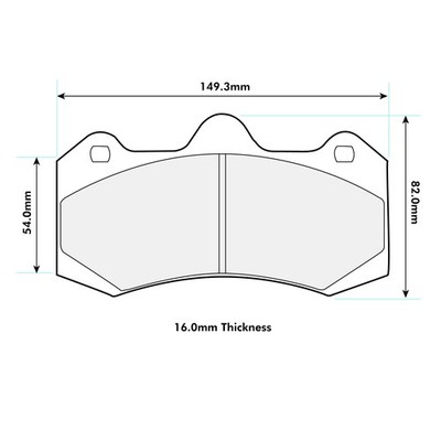Ferodo DS2500 Bremsbeläge, passend für AP Racing CP7040 Bremssattel