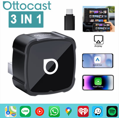 Ottocast Mini Air Wireless Dongle AirPlay for iPhone Android Auto Plug Play USB