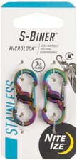 Nite Ize 2-Pack S-Biner MicroLock Stainless Steel Carabiner - Spectrum
