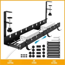 Adjustable Retractable Under Desk Cable Management Tray Wire Organizer 28.5cm