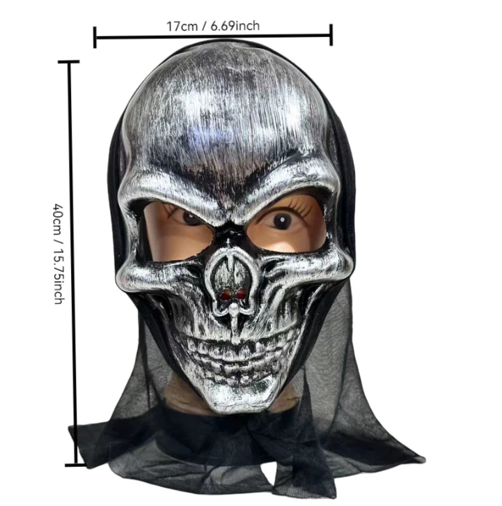 Hot Unisex Halloween Terror Mask Ball Performance Prop Veil Mask Party Prom - Image 3 of 4