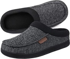 ULTRAIDEAS Men's Indoor Outdoor Slippers, Memory Foam Moccasin Clog House Shoes,