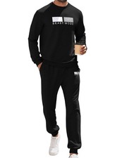 Track Suits For Men 2 Piece Pullover Beast Mode Sweatshirt and Jogger Sweatpa...