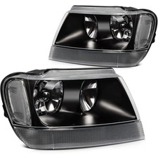For Pair Headlight Assembly Jeep Grand Cherokee 4.0l 1999-2004 Clear Lens For Pair Headlight Assembly Jeep Grand Cherokee 4.0l 1999-2004 Clear Lens