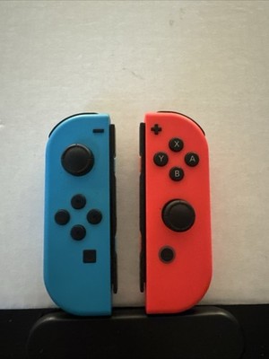 Nintendo Switch Joy-Con Pair Neon Red and Neon Blue TESTED WORKING
