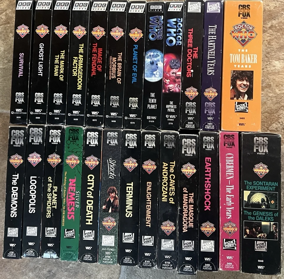 28 VHS DOCTOR WHO LOT; BBC VIDEO, CBS FOX, AND FOX VIDEO RELEASE Foto 2 de 4