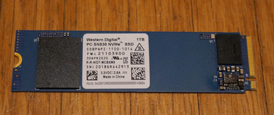Western Digital PC SN530 1TB NVMe SSD SDBPNPZ-1T00-1014 Solid State Festplatte