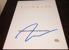 Jeremy Allen White Iron Claw Kerry Von Erich Signed Movie Script Cover PSA B