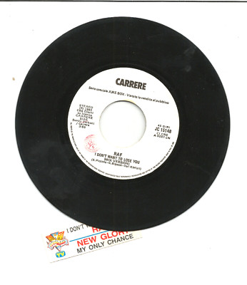 RAF 45 giri juke box MINT (!) + STICKER ''I don't want to lose you'' MIX VERSION !