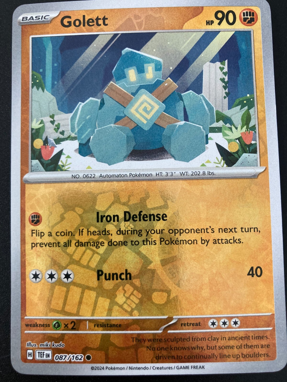 Golett 087/162 Pokemon Reverse Holo (2 card minimum order across store)