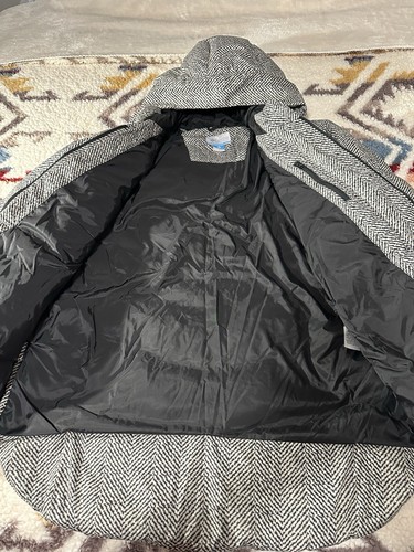 Columbia ICY Heights II Down Novelty Jacket Black Herringbone Size 1X Waterproof - Picture 12 of 16