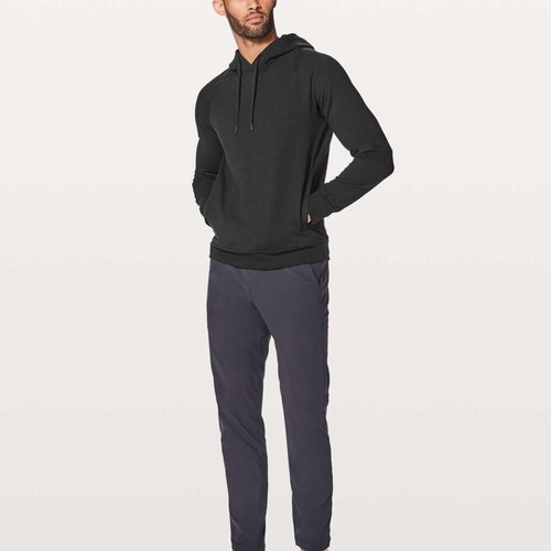 Lululemon Black Men's City Pullover Hooded Sweatshirt Size Small Hoodie M3AUPS
