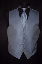 M After Hours Blue Tuxedo vest waistcoat Medium Adjustable Fullback