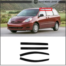 For 2004-2009 Toyota Sienna Acrylic Window Visors Wind Deflectors Rain Guards