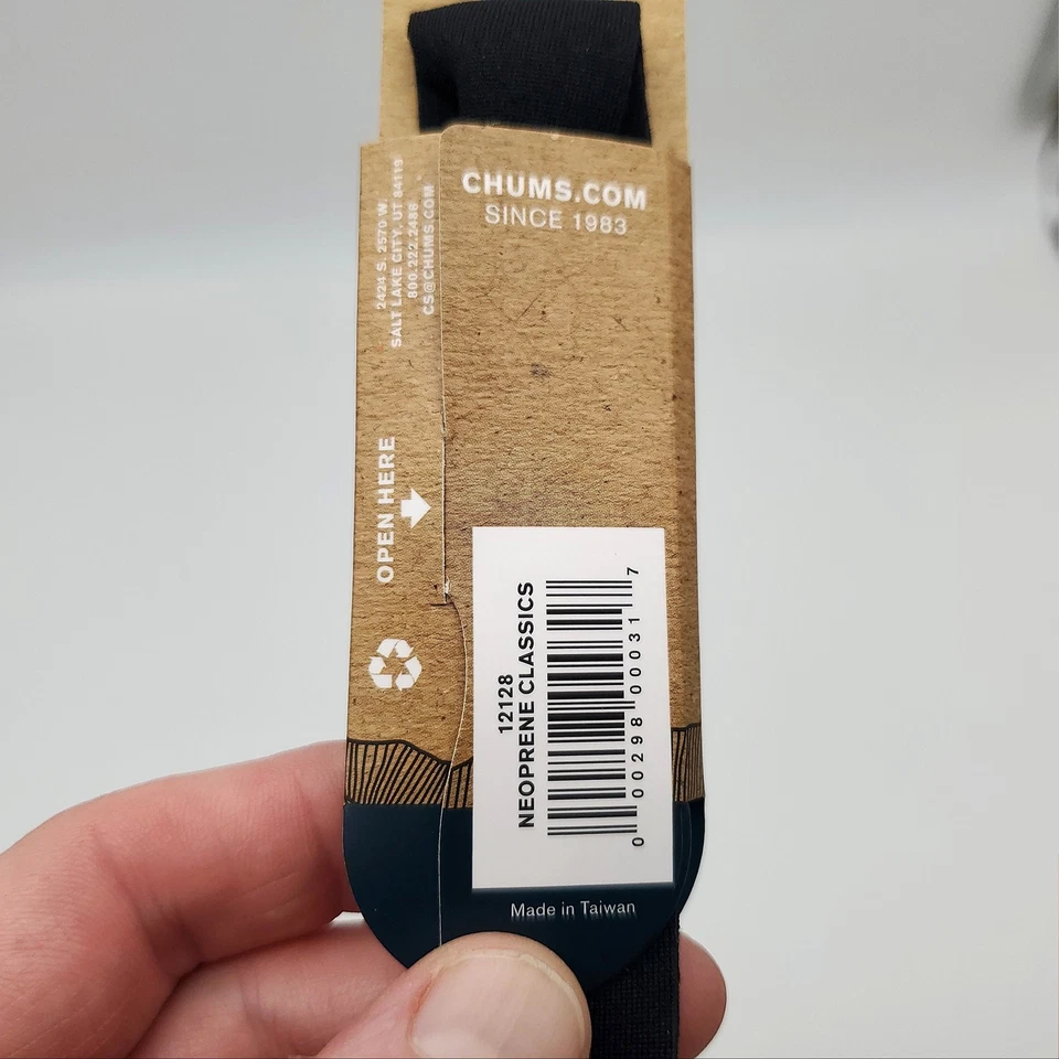 Paquete de 2 retenedores de gafas Chums Classic 12128 de neopreno negro se adapta a la mayoría de los marcos Foto 3 de 4