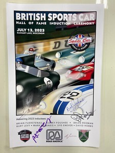 British Sports Car Hall Of Fame Induction Ceremony Event Poster 2023 Signed