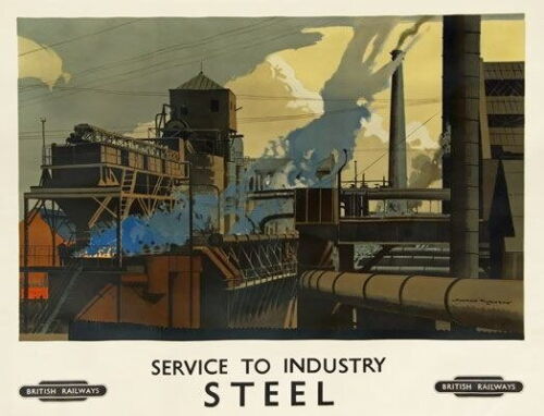 84283 Vintage Service To Industry STEEL British Wall Print Poster Plakat - Bild 1 von 13