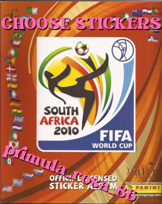 PANINI CHOOSE MISSING FIGURES WORLD CUP 2010 SOUTH AFRICA MANCOLISTA 486 - 638