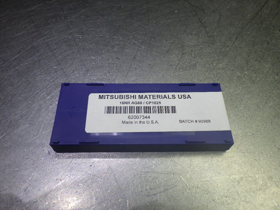 4Dカートリッジ　16mm Mitsubishi Carbide Threading Inserts QTY10 16NR AG60 CP1025