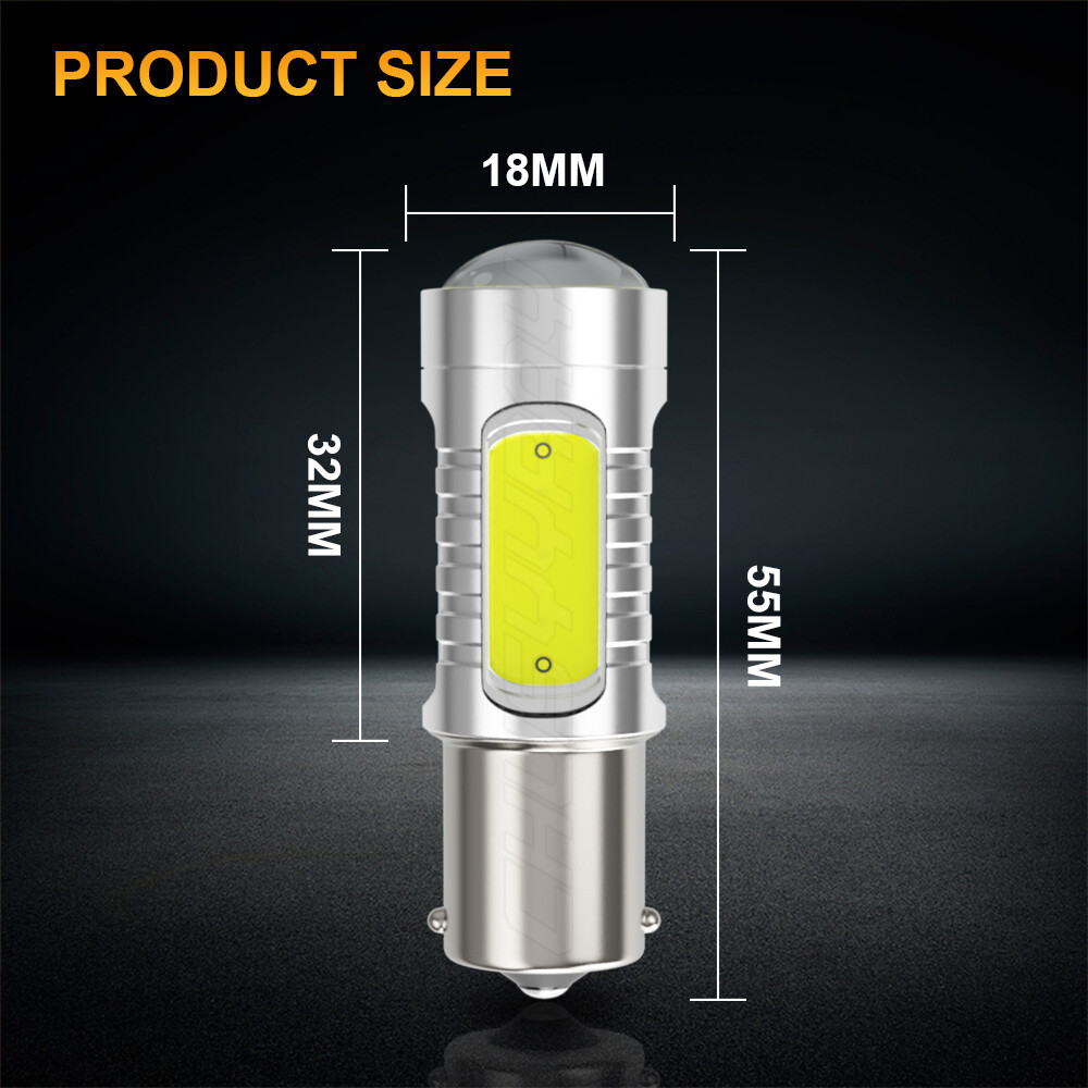 2-Pack LED Interior/Reverse Bulbs For 1987-1996 Ford F150 F250 Bronco – 6000K White 1156 BA15S