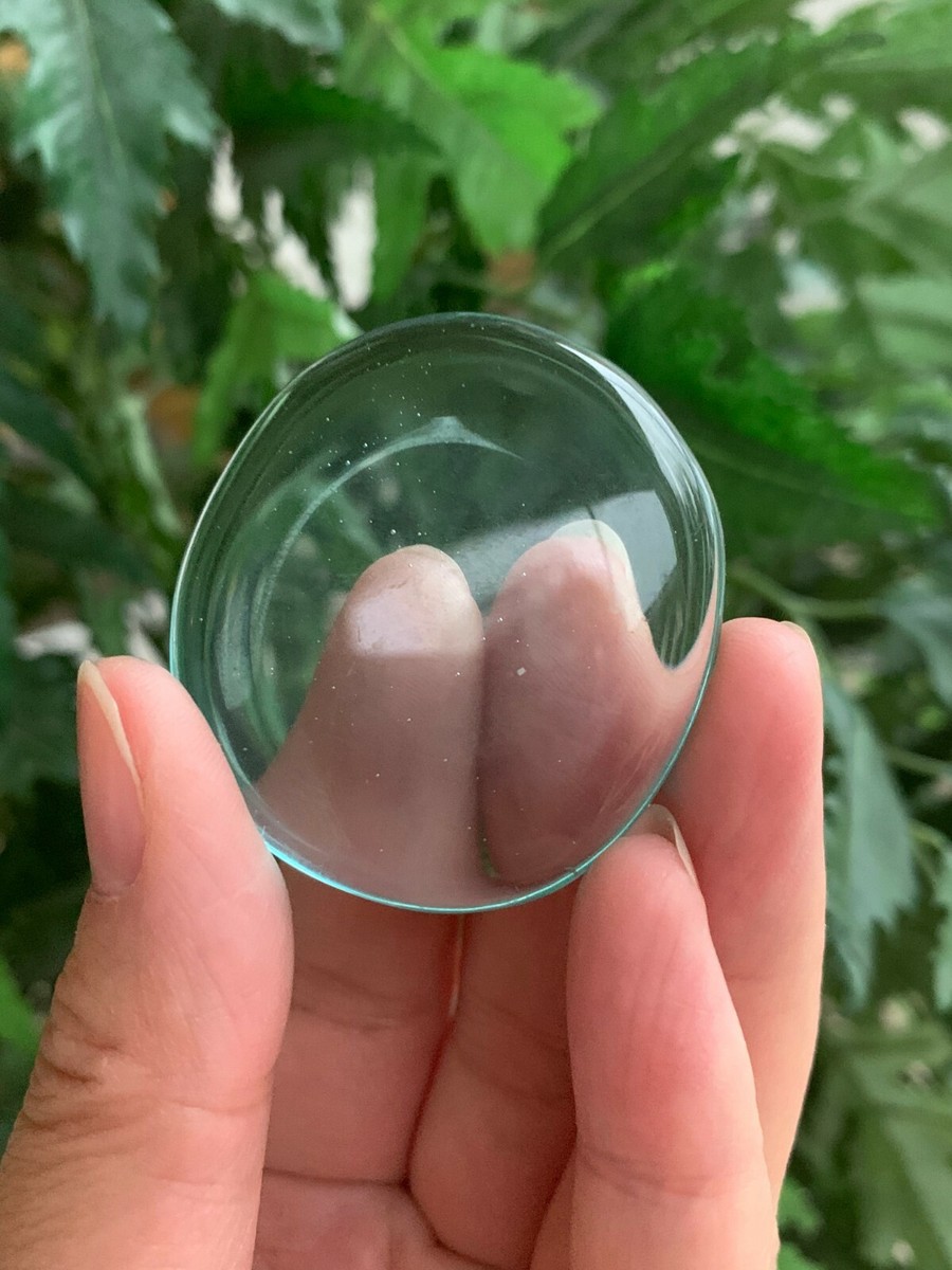 Aqua Blue Obsidian Smooth Stones, 1.5
