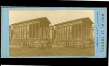 France, Nîmes. la Maison Carrée, ca.1860, stereo print d'era 10.5